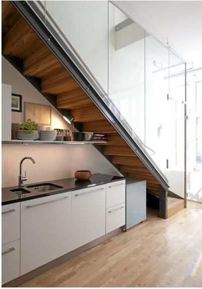 Nifty storage under the stairs