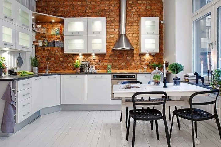 stylish layout for small kitchen