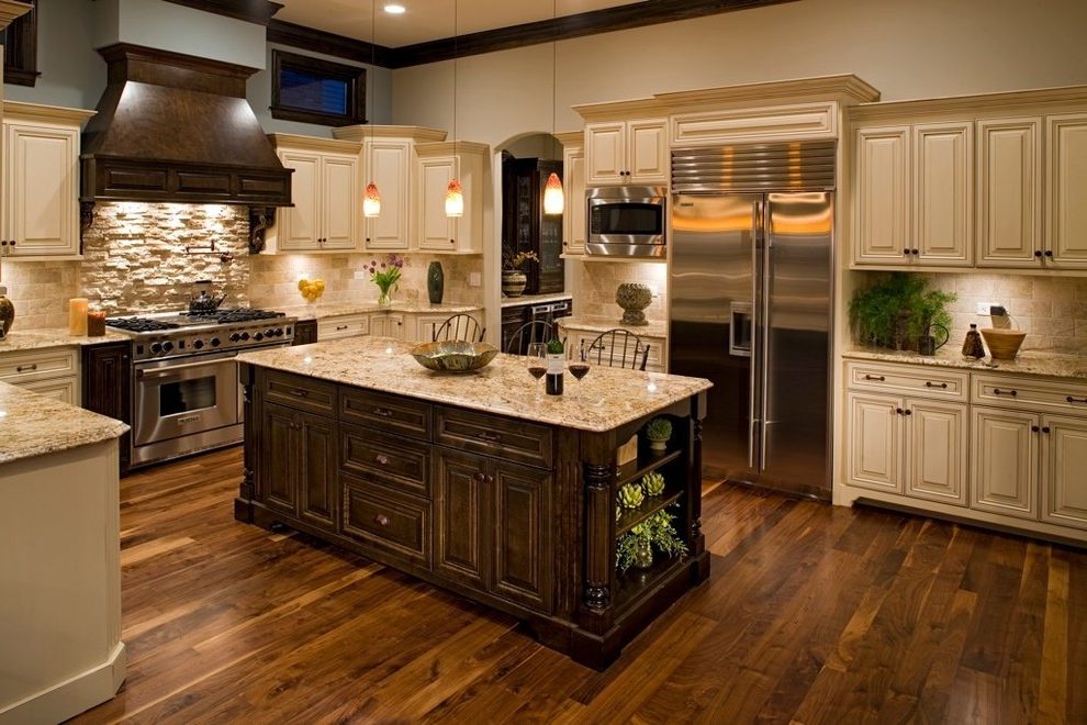 Wooden natural luxury kitchen islands
