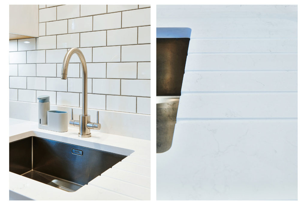 Luxury white designer kitchen tap