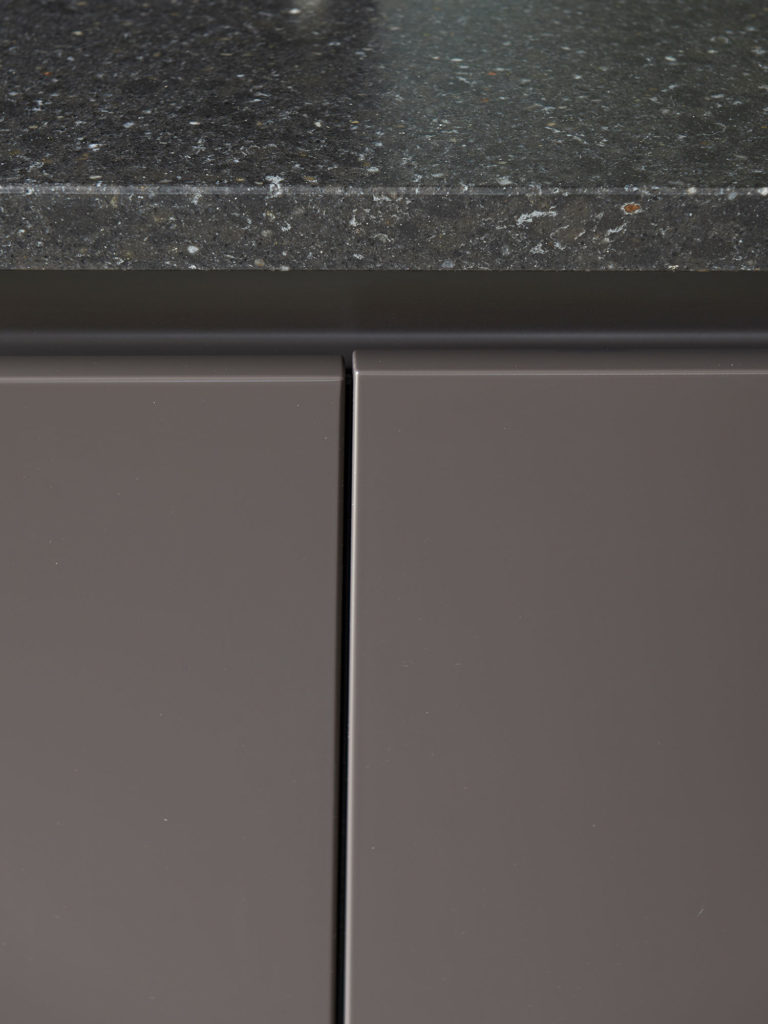 Grey kitchen counter top
